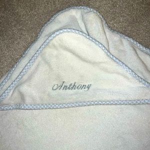 Pottery barn baby toddler hooded towel Anthony gingham
